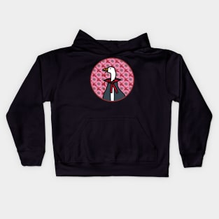 Portrait of a Halloween Horror Vampire Goose Kids Hoodie